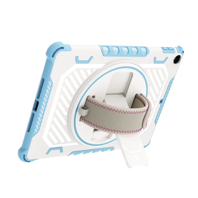 For iPad 9.7 2018/2017 Shockproof Tablet Case with Holder & Hand Strap(Blue) - iPad 9.7 (2018) & (2017) Cases by buy2fix | Online Shopping UK | buy2fix
