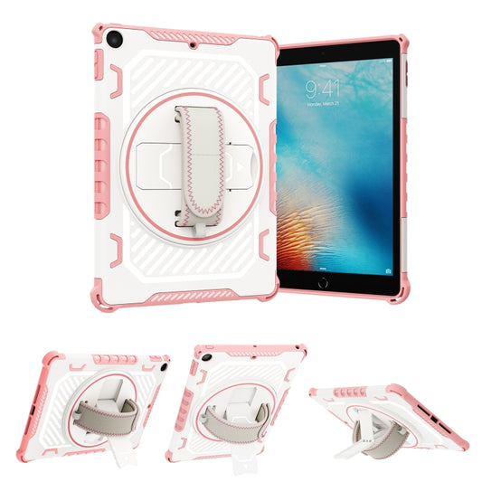 For iPad 9.7 2018/2017 Shockproof Tablet Case with Holder & Hand Strap(Pink) - iPad 9.7 (2018) & (2017) Cases by buy2fix | Online Shopping UK | buy2fix