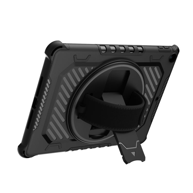 For iPad 9.7 2018/2017 Shockproof Tablet Case with Holder & Hand Strap(Black) - iPad 9.7 (2018) & (2017) Cases by buy2fix | Online Shopping UK | buy2fix