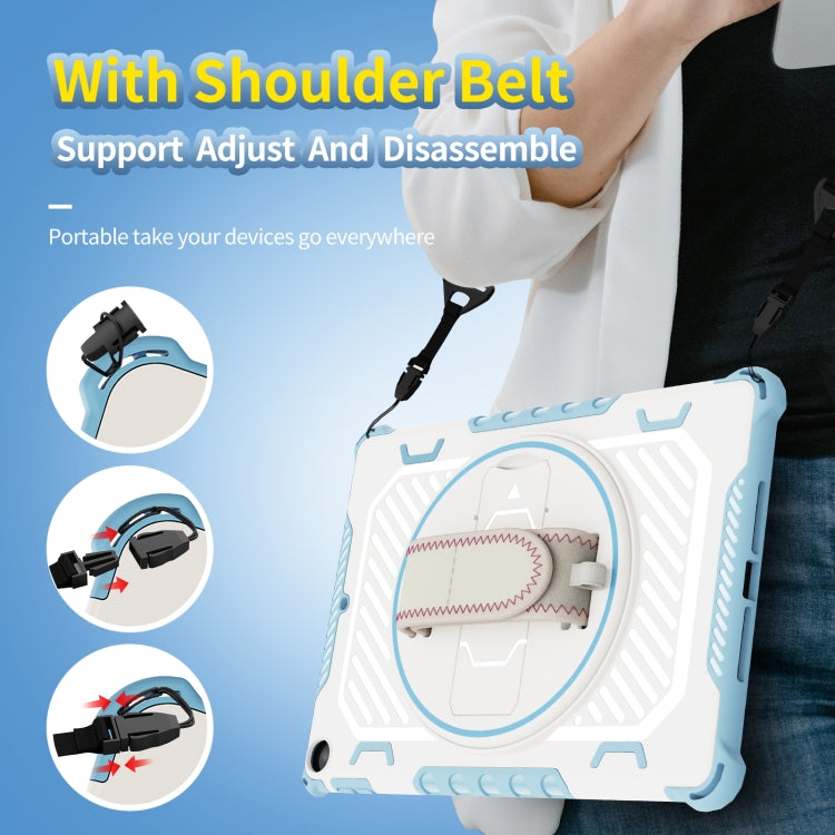 For iPad 9.7 2018/2017 Shockproof Tablet Case with Holder & Hand Strap(Blue) - iPad 9.7 (2018) & (2017) Cases by buy2fix | Online Shopping UK | buy2fix