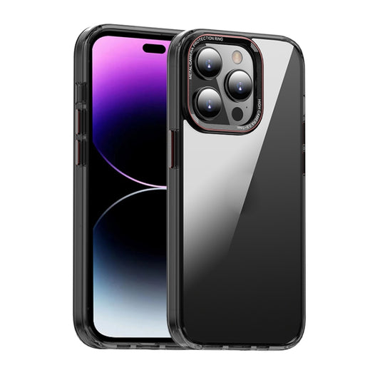 For iPhone 14 Pro iPAKY MG Series Transparent PC Phone Case(Transparent Black) - iPhone 14 Pro Cases by iPAKY | Online Shopping UK | buy2fix