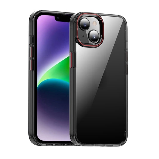 For iPhone 14 iPAKY MG Series Transparent PC Phone Case(Transparent Black) - iPhone 14 Cases by iPAKY | Online Shopping UK | buy2fix