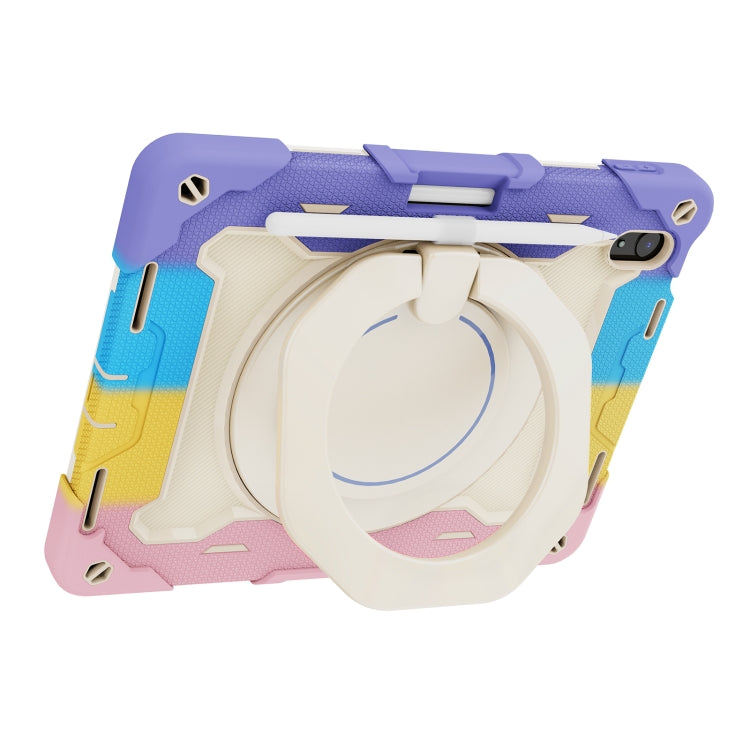 For iPad 2025 / 2022 Armor Contrast Color Silicone + PC Tablet Case(Colorful Pink) - iPad 2025 / 2022 Cases by buy2fix | Online Shopping UK | buy2fix