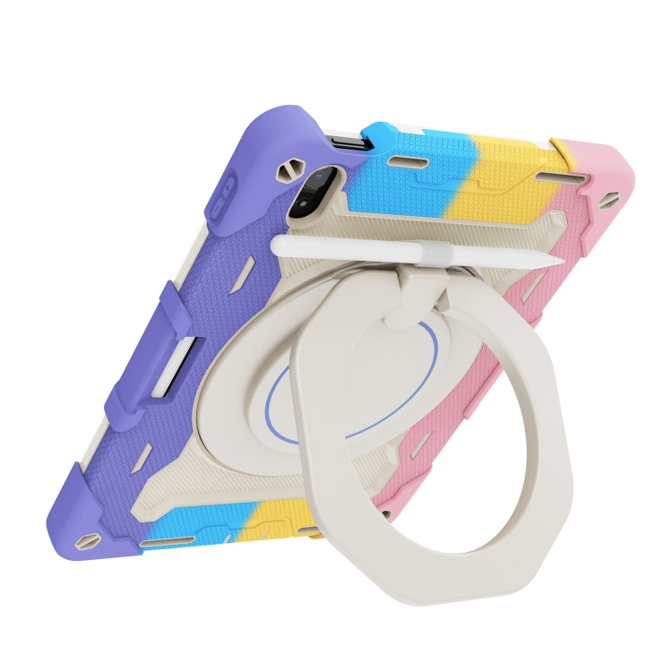 For iPad 2025 / 2022 Armor Contrast Color Silicone + PC Tablet Case(Colorful Pink) - iPad 2025 / 2022 Cases by buy2fix | Online Shopping UK | buy2fix