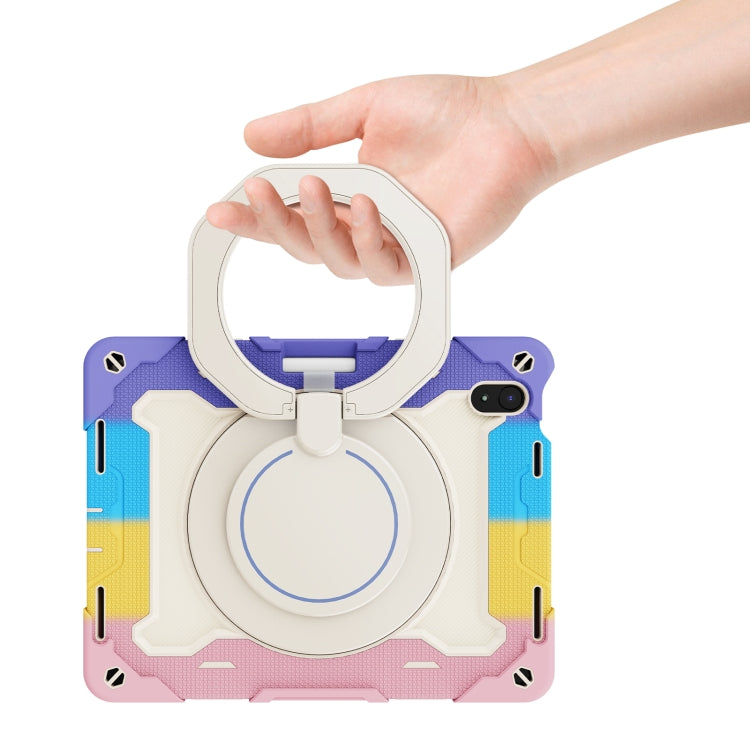 For iPad 2025 / 2022 Armor Contrast Color Silicone + PC Tablet Case(Colorful Pink) - iPad 2025 / 2022 Cases by buy2fix | Online Shopping UK | buy2fix