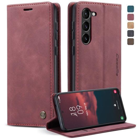 For Samsung Galaxy S23 5G CaseMe 013 Multifunctional Horizontal Flip Leather Phone Case(Wine Red) - Galaxy S23 5G Cases by CaseMe | Online Shopping UK | buy2fix