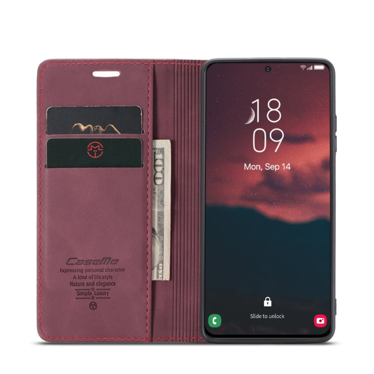 For Samsung Galaxy S23 5G CaseMe 013 Multifunctional Horizontal Flip Leather Phone Case(Wine Red) - Galaxy S23 5G Cases by CaseMe | Online Shopping UK | buy2fix