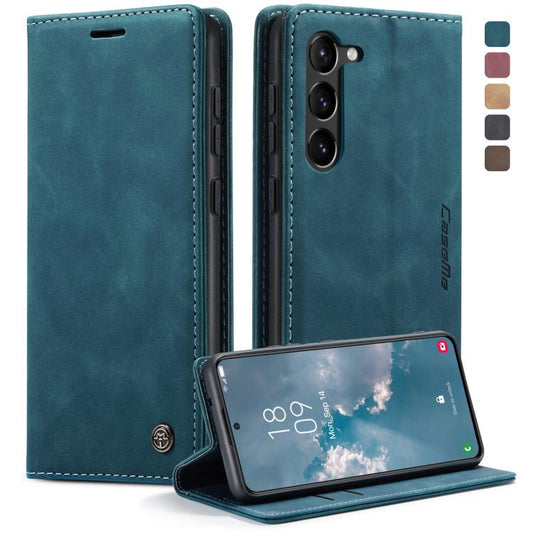 For Samsung Galaxy S23 5G CaseMe 013 Multifunctional Horizontal Flip Leather Phone Case(Blue) - Galaxy S23 5G Cases by CaseMe | Online Shopping UK | buy2fix