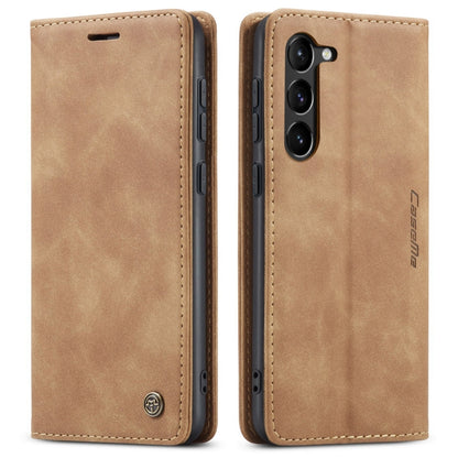 For Samsung Galaxy S23+ 5G CaseMe 013 Multifunctional Horizontal Flip Leather Phone Case(Brown) - Galaxy S23+ 5G Cases by CaseMe | Online Shopping UK | buy2fix