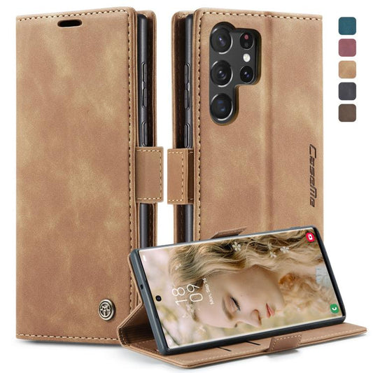 For Samsung Galaxy S23 Ultra 5G CaseMe 013 Multifunctional Horizontal Flip Leather Phone Case(Brown) - Galaxy S23 Ultra 5G Cases by CaseMe | Online Shopping UK | buy2fix
