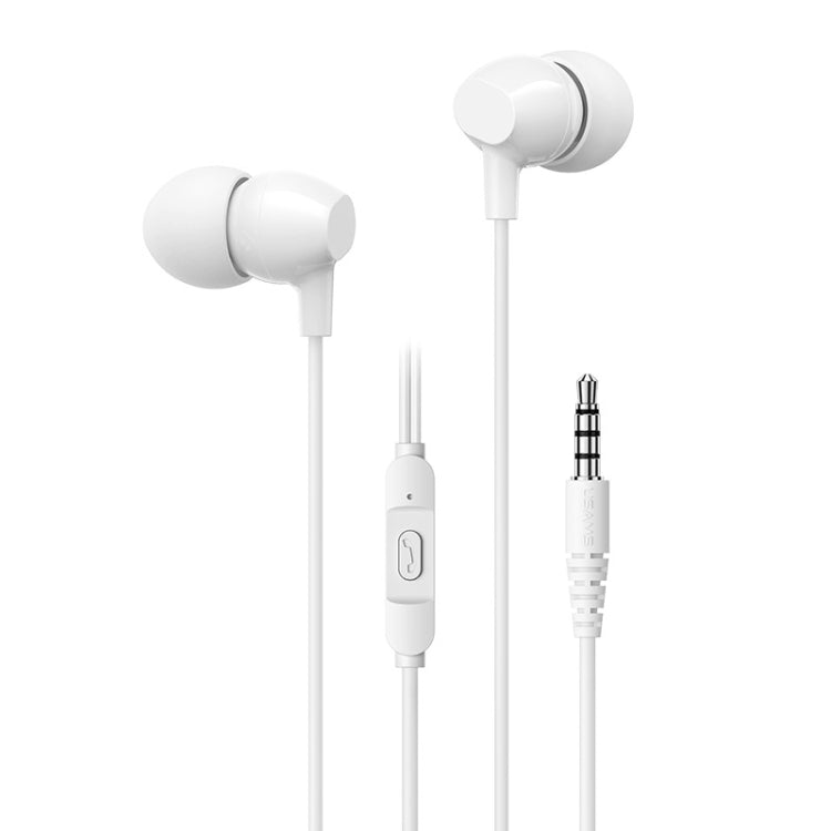 USAMS US-SJ594 EP-47 3.5mm In-Ear Wired Earphone, Length: 1.2m(White) - In Ear Wired Earphone by USAMS | Online Shopping UK | buy2fix