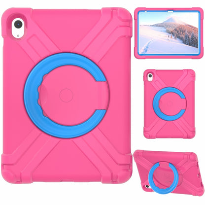 For iPad 2025 / 2022 EVA + PC Tablet Protective Case with 360 Rotating Bracket(Rose Red+Blue) - iPad 2025 / 2022 Cases by buy2fix | Online Shopping UK | buy2fix
