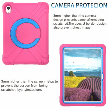 For iPad 2025 / 2022 EVA + PC Tablet Protective Case with 360 Rotating Bracket(Rose Red+Blue) - iPad 2025 / 2022 Cases by buy2fix | Online Shopping UK | buy2fix