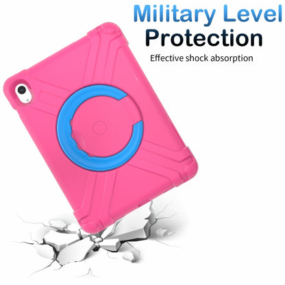 For iPad 2025 / 2022 EVA + PC Tablet Protective Case with 360 Rotating Bracket(Rose Red+Blue) - iPad 2025 / 2022 Cases by buy2fix | Online Shopping UK | buy2fix