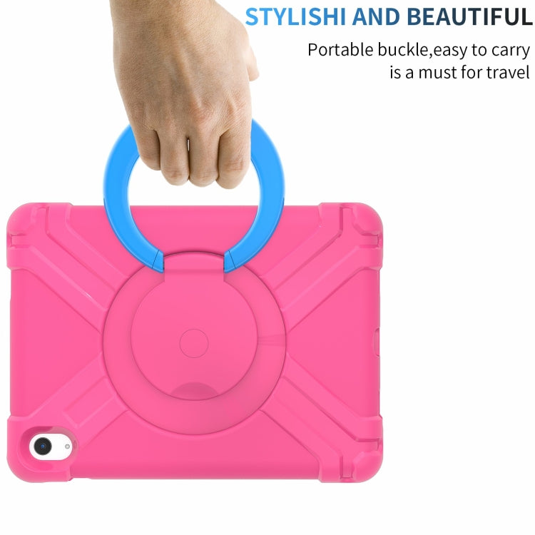 For iPad 2025 / 2022 EVA + PC Tablet Protective Case with 360 Rotating Bracket(Rose Red+Blue) - iPad 2025 / 2022 Cases by buy2fix | Online Shopping UK | buy2fix