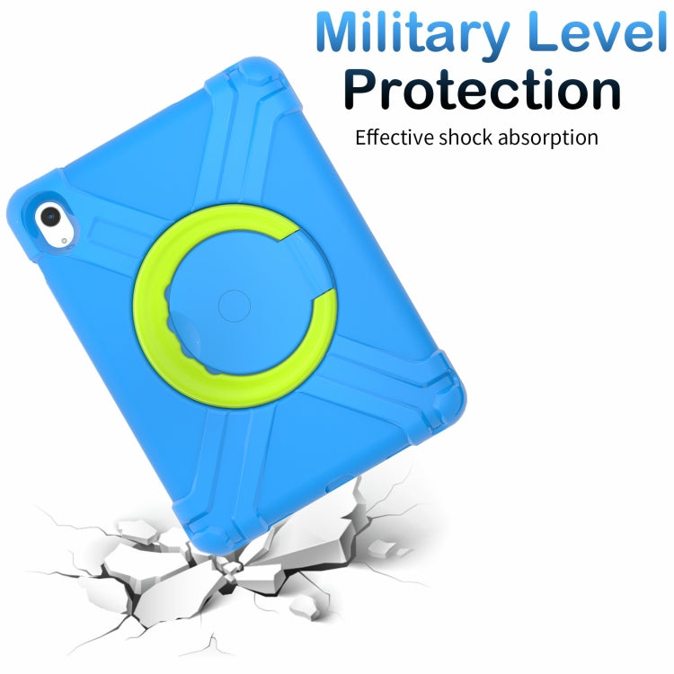For iPad 2025 / 2022 EVA + PC Tablet Protective Case with 360 Rotating Bracket(Blue+Grass Green) - iPad 2025 / 2022 Cases by buy2fix | Online Shopping UK | buy2fix
