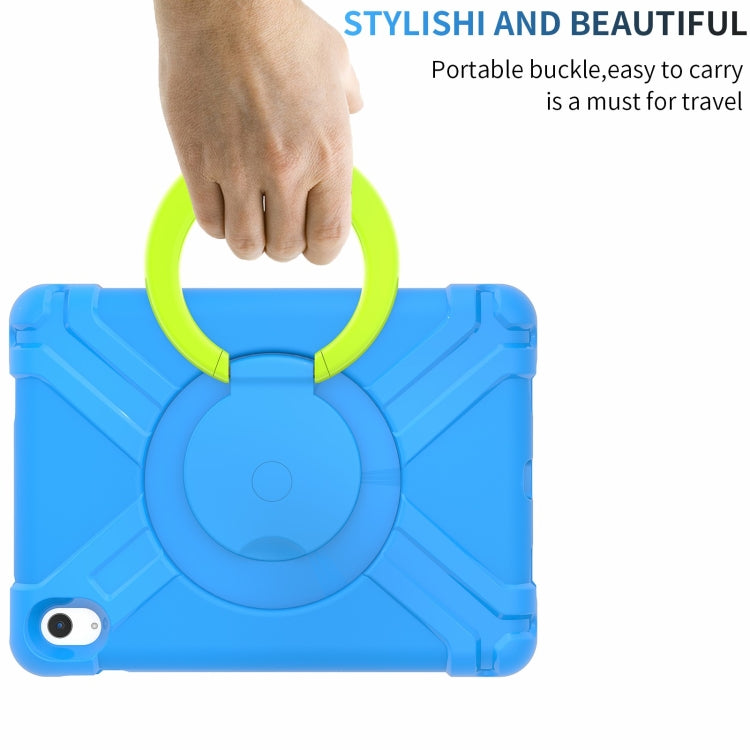 For iPad 2025 / 2022 EVA + PC Tablet Protective Case with 360 Rotating Bracket(Blue+Grass Green) - iPad 2025 / 2022 Cases by buy2fix | Online Shopping UK | buy2fix