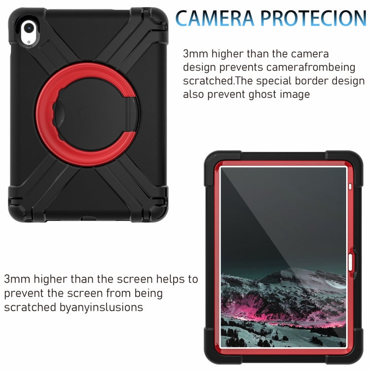 For iPad 2025 / 2022 EVA + PC Tablet Protective Case with 360 Rotating Bracket(Black+Red) - iPad 2025 / 2022 Cases by buy2fix | Online Shopping UK | buy2fix