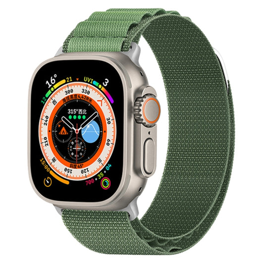 Nylon Loop Watch Band For Apple Watch Ultra 49mm&Watch Ultra 2 49mm / Series 9&8&7 45mm / SE 3&SE 2&6&SE&5&4 44mm / 3&2&1 42mm(Army Green) by buy2fix