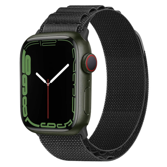 Nylon Loop Watch Band For Apple Watch Series 9&8&7 41mm / SE 3&SE 2&6&SE&5&4 40mm / 3&2&1 38mm(Black)