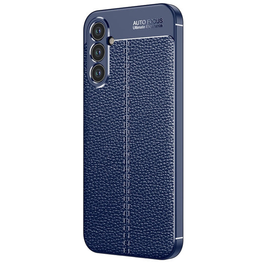 For Samsung Galaxy A34 Litchi Texture Shockproof TPU Phone Case(Blue)