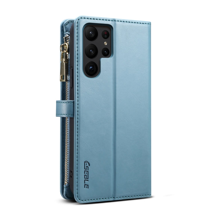For Samsung Galaxy S23 Ultra 5G ESEBLE Star Series Lanyard Zipper Wallet RFID Leather Case(Blue) - Galaxy S23 Ultra 5G Cases by ESEBLE | Online Shopping UK | buy2fix