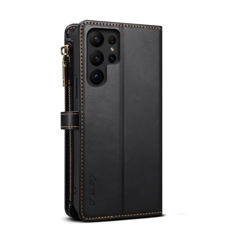 For Samsung Galaxy S23 Ultra 5G ESEBLE Star Series Lanyard Zipper Wallet RFID Leather Case(Black) - Galaxy S23 Ultra 5G Cases by ESEBLE | Online Shopping UK | buy2fix