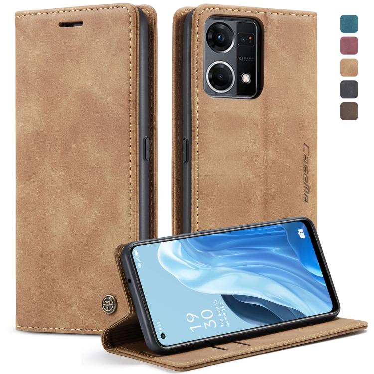 For OPPO Reno7 4G Indonesia/F21 Pro 4G/Reno8 4G CaseMe 013 Multifunctional Horizontal Flip Leather Phone Case(Brown) by CaseMe