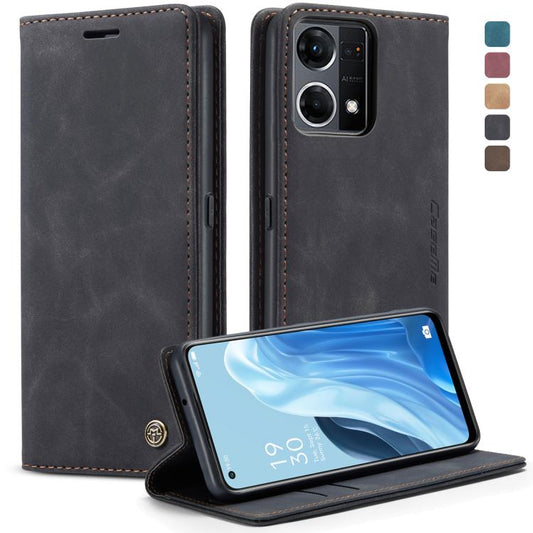 For OPPO Reno7 4G Indonesia/F21 Pro 4G/Reno8 4G CaseMe 013 Multifunctional Horizontal Flip Leather Phone Case(Black) - OPPO Cases by CaseMe | Online Shopping UK | buy2fix