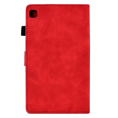 For Samsung Galaxy Tab S6 Lite P610 Tower Embossed Leather Smart Tablet Case(Red) - Tab S6 Lite P610 / P615 by buy2fix | Online Shopping UK | buy2fix