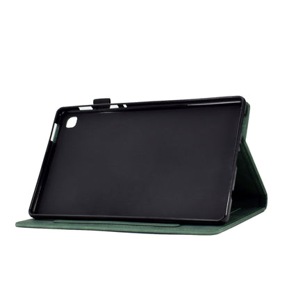 For Samsung Galaxy Tab S6 Lite P610 Tower Embossed Leather Smart Tablet Case(Green) - Tab S6 Lite P610 / P615 by buy2fix | Online Shopping UK | buy2fix