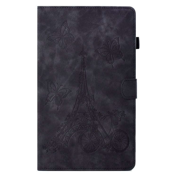 For Samsung Galaxy Tab S6 Lite P610 Tower Embossed Leather Smart Tablet Case(Black) - Tab S6 Lite P610 / P615 by buy2fix | Online Shopping UK | buy2fix