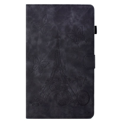 For Samsung Galaxy Tab S6 Lite P610 Tower Embossed Leather Smart Tablet Case(Black) - Tab S6 Lite P610 / P615 by buy2fix | Online Shopping UK | buy2fix