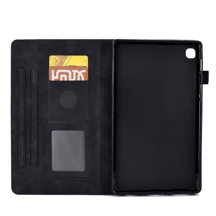For Samsung Galaxy Tab S6 Lite P610 Tower Embossed Leather Smart Tablet Case(Black) - Tab S6 Lite P610 / P615 by buy2fix | Online Shopping UK | buy2fix