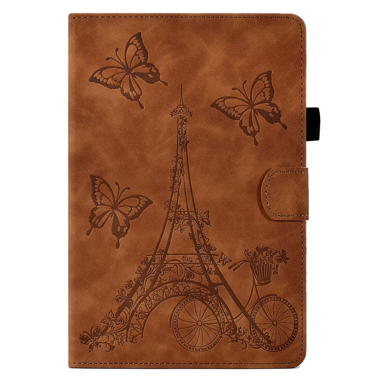 For Samsung Galaxy Tab A 8.0 T350 Tower Embossed Leather Smart Tablet Case(Brown) by buy2fix