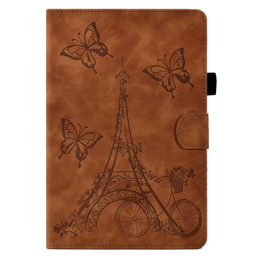 For Samsung Galaxy Tab A 8.0 T350 Tower Embossed Leather Smart Tablet Case(Brown) - Other Galaxy Tab PC by buy2fix | Online Shopping UK | buy2fix