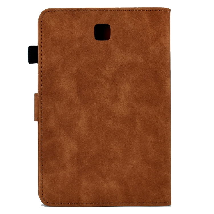 For Samsung Galaxy Tab A 8.0 T350 Tower Embossed Leather Smart Tablet Case(Brown) by buy2fix