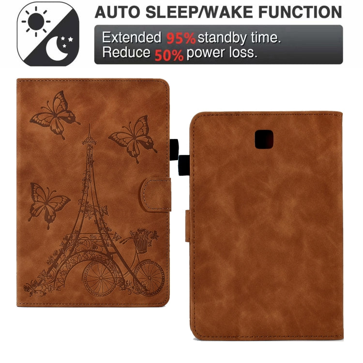 For Samsung Galaxy Tab A 8.0 T350 Tower Embossed Leather Smart Tablet Case(Brown) by buy2fix