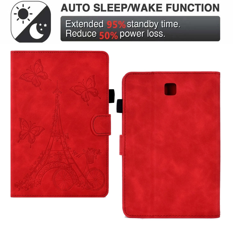 For Samsung Galaxy Tab A 8.0 T350 Tower Embossed Leather Smart Tablet Case(Red) - Other Galaxy Tab PC by buy2fix | Online Shopping UK | buy2fix