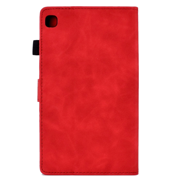 For Samsung Galaxy Tab A7 10.4 2020 T500 Tower Embossed Leather Smart Tablet Case(Red) - Other Galaxy Tab PC by buy2fix | Online Shopping UK | buy2fix