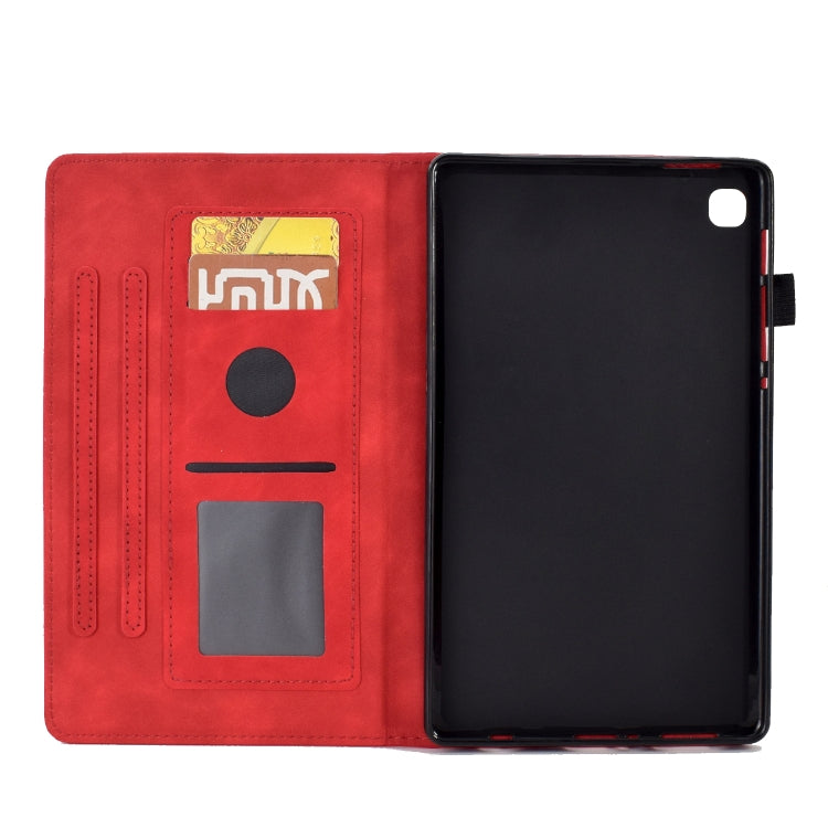 For Samsung Galaxy Tab A7 10.4 2020 T500 Tower Embossed Leather Smart Tablet Case(Red) - Other Galaxy Tab PC by buy2fix | Online Shopping UK | buy2fix