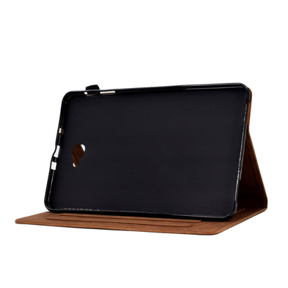 For Samsung Galaxy Tab A 10.1 2016 T580 Tower Embossed Leather Smart Tablet Case(Brown) by buy2fix