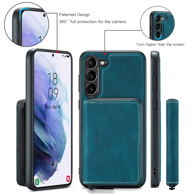 For Samsung Galaxy S23 5G JEEHOOD Magnetic Zipper Wallet Leather Phone Case(Blue) - Galaxy S23 5G Cases by JEEHOOD | Online Shopping UK | buy2fix
