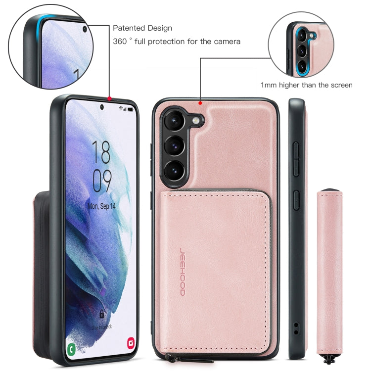 For Samsung Galaxy S23 5G JEEHOOD Magnetic Zipper Wallet Leather Phone Case(Pink) - Galaxy S23 5G Cases by JEEHOOD | Online Shopping UK | buy2fix