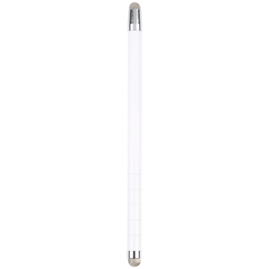 Universal Antenna Extended Double Cloth Head Stylus(White) - Stylus Pen by buy2fix | Online Shopping UK | buy2fix