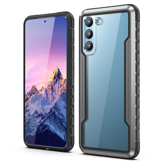 For Samsung Galaxy S22 5G iPAKY Thunder Series Aluminum Frame + TPU Bumper + Clear PC Shockproof Phone Case(Black + Grey) - Galaxy S22 5G Cases by iPAKY | Online Shopping UK | buy2fix