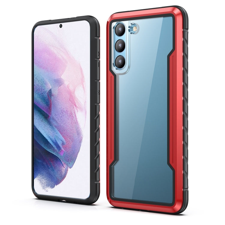 For Samsung Galaxy S23+ 5G iPAKY Thunder Series Aluminum Frame + TPU Bumper + Clear PC Shockproof Phone Case(Black + Red) - Galaxy S23+ 5G Cases by iPAKY | Online Shopping UK | buy2fix