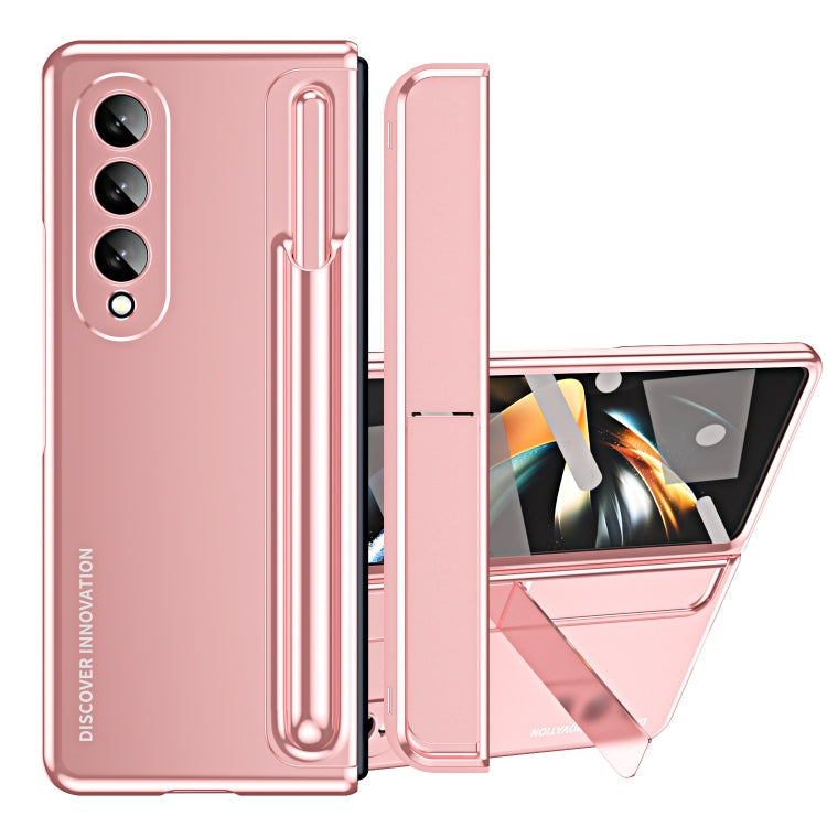 For Samsung Galaxy Z Fold4 2 in 1 Detachable PC Folding Phone Case with Holder & Pen Slot(Pink) - Galaxy Z Fold4 5G Cases by buy2fix | Online Shopping UK | buy2fix