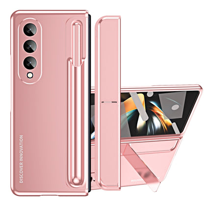 For Samsung Galaxy Z Fold4 2 in 1 Detachable PC Folding Phone Case with Holder & Pen Slot(Pink) - Galaxy Z Fold4 5G Cases by buy2fix | Online Shopping UK | buy2fix