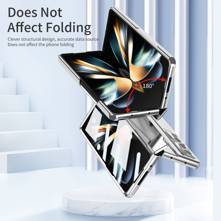 For Samsung Galaxy Z Fold4 Integrated Folding Phone Case with Hinge(Silver) - Galaxy Z Fold4 5G Cases by buy2fix | Online Shopping UK | buy2fix